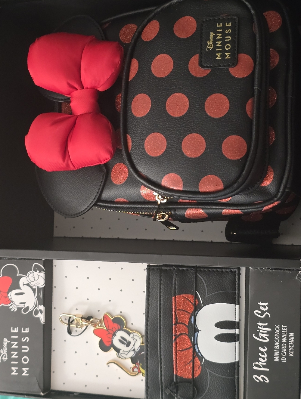 Disney Minnie Mouse Backpack 3 Piece Box Set NEW In BOX - Picture 3 of 13